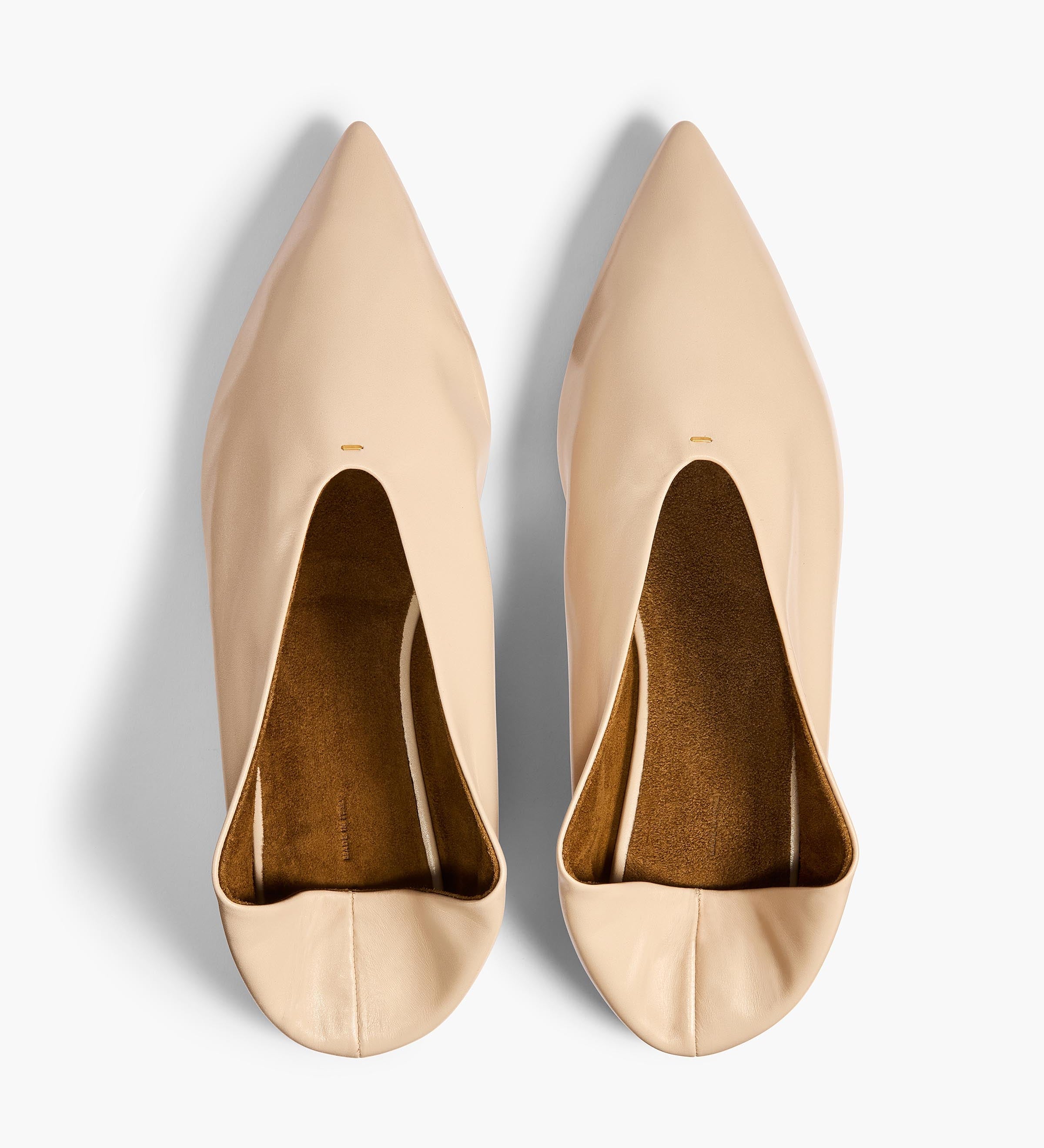 Khaite - Miriam Ballerina in Nude Glazed Leather