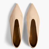 Khaite - Miriam Ballerina in Nude Glazed Leather