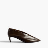 Khaite - Miriam Pump in Cacao Glazed Leather