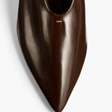 Khaite - Miriam Pump in Cacao Glazed Leather