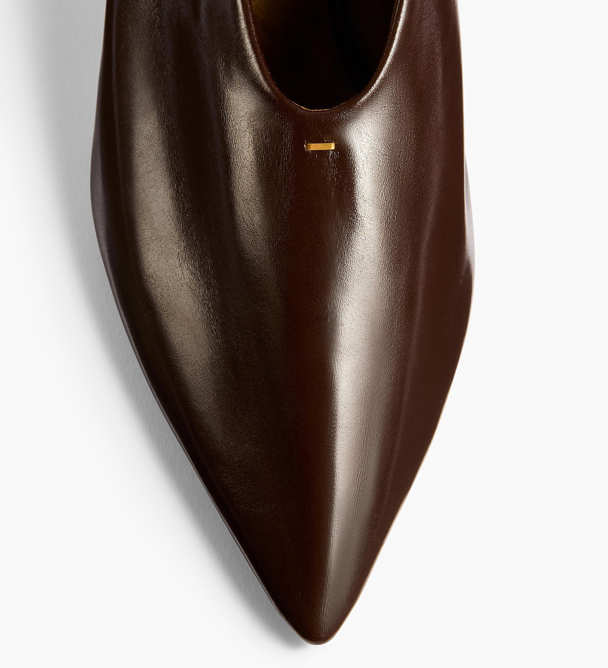 Khaite - Miriam Pump in Cacao Glazed Leather