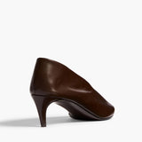 Khaite - Miriam Pump in Cacao Glazed Leather