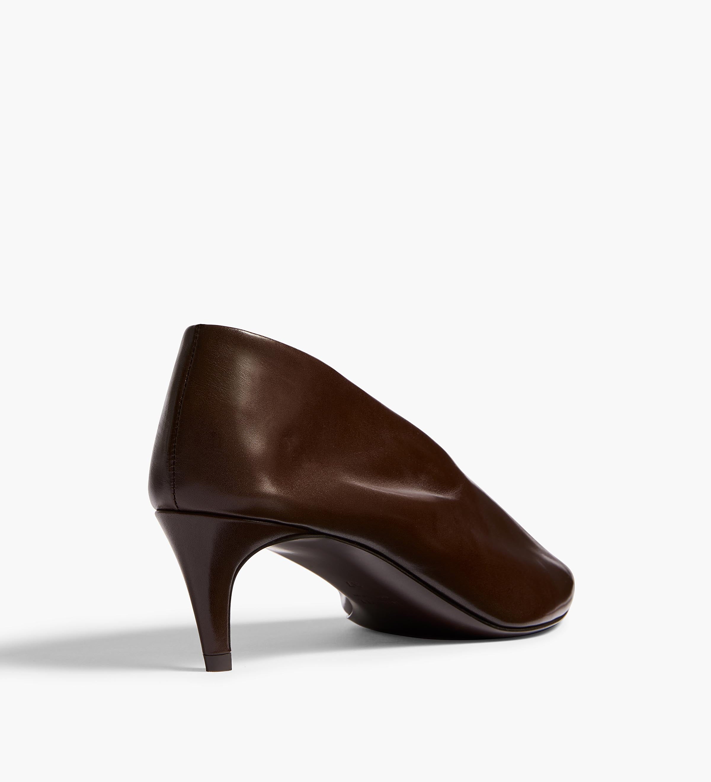 Khaite - Miriam Pump in Cacao Glazed Leather