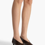 Khaite - Miriam Pump in Cacao Glazed Leather