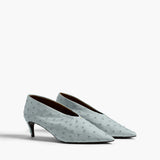 Khaite - Miriam Pump in Frost Ostrich