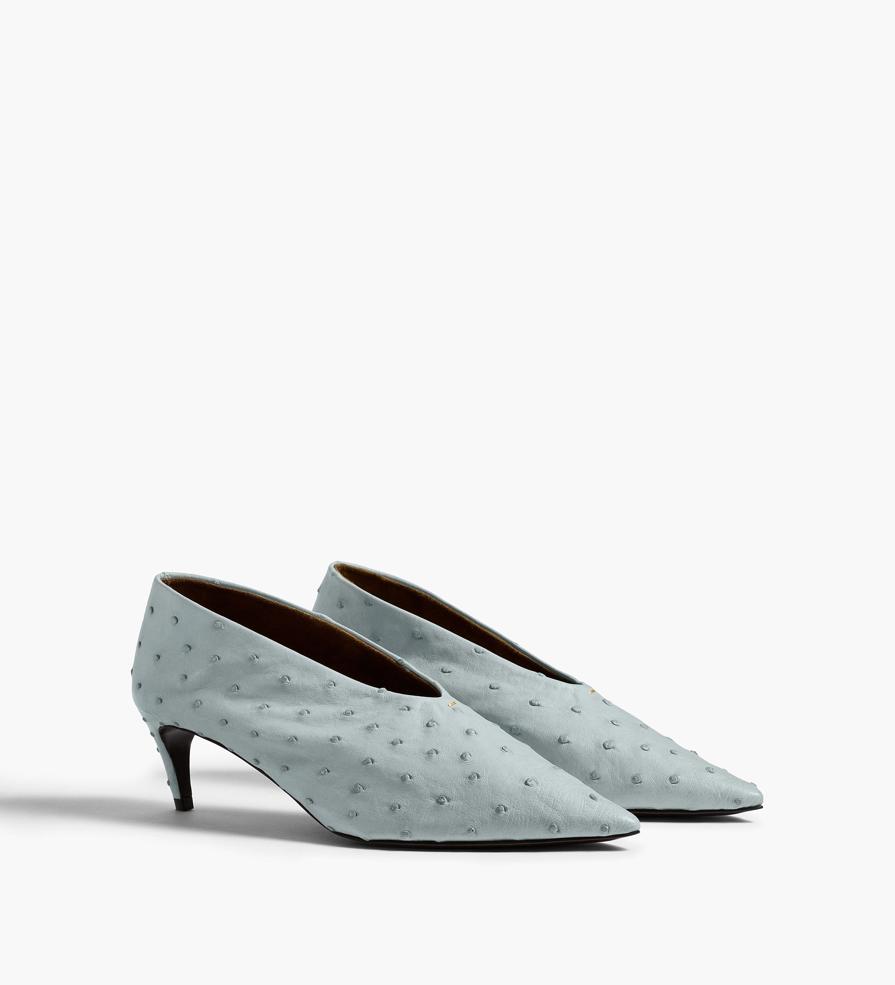 Khaite - Miriam Pump in Frost Ostrich