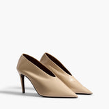Khaite - Miriam Pump in Nude Glazed Leather