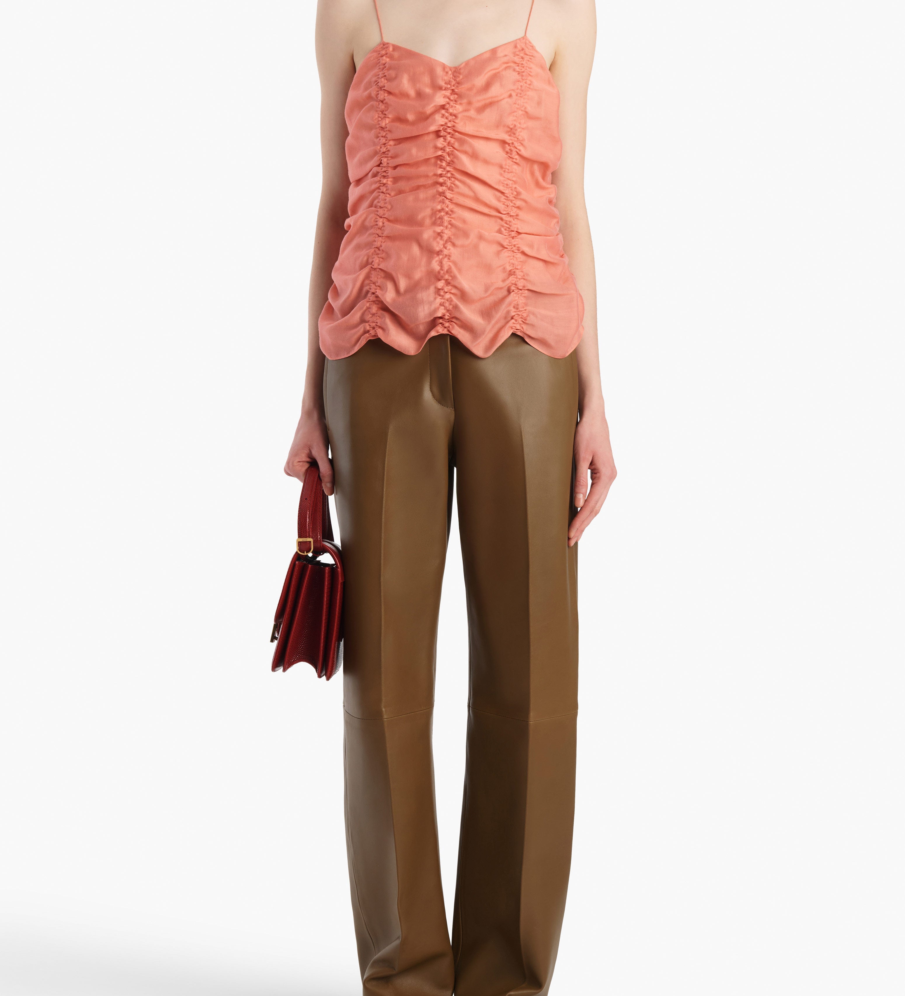 Khaite - Mita Pant in Dark Olive