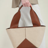 Metier - Market Small Natural Linen With Buffalo Cognac