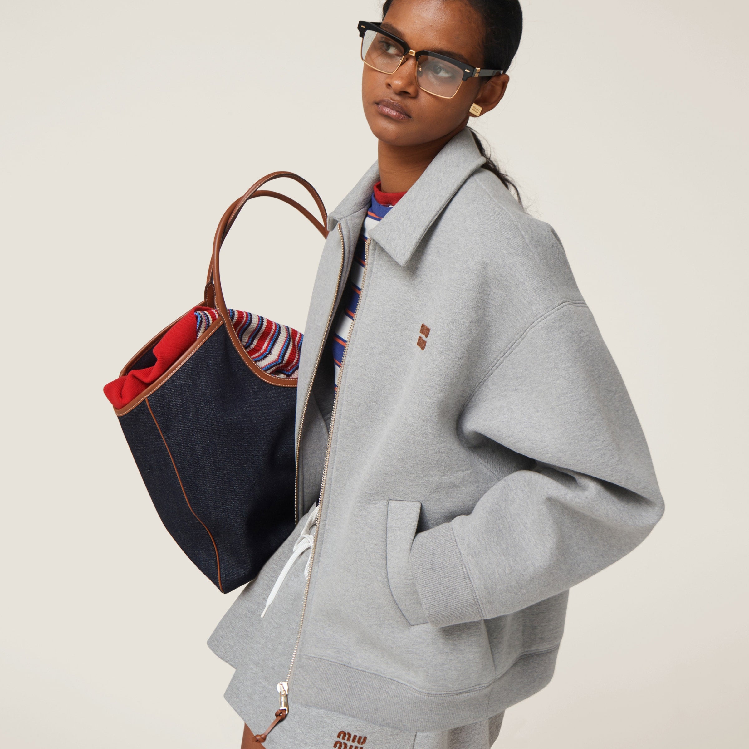 Jersey blouson jacket
