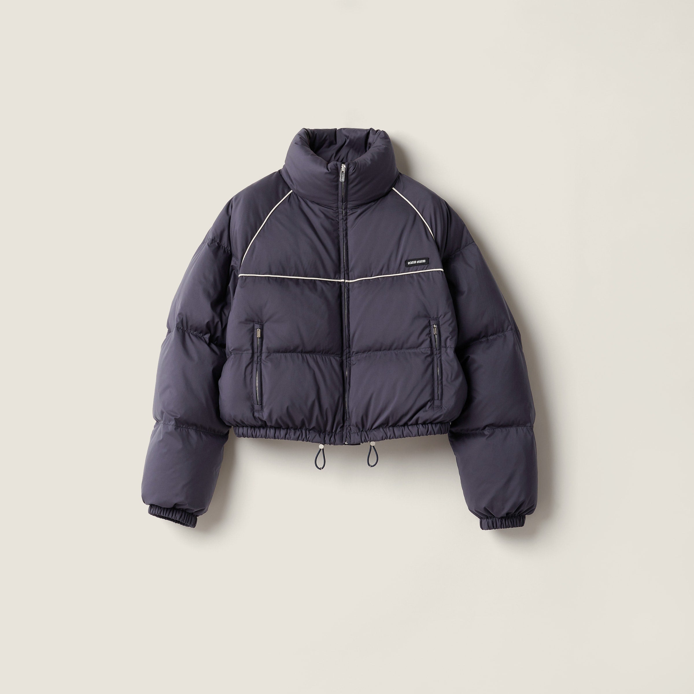 Technical pongé down jacket