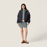 Technical pongé down jacket