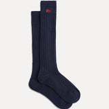 Le Monde Beryl - Bio College Writings Socks / Navy Organic Cotton