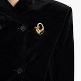 Khaite - Monkey Brooch in Antique Gold