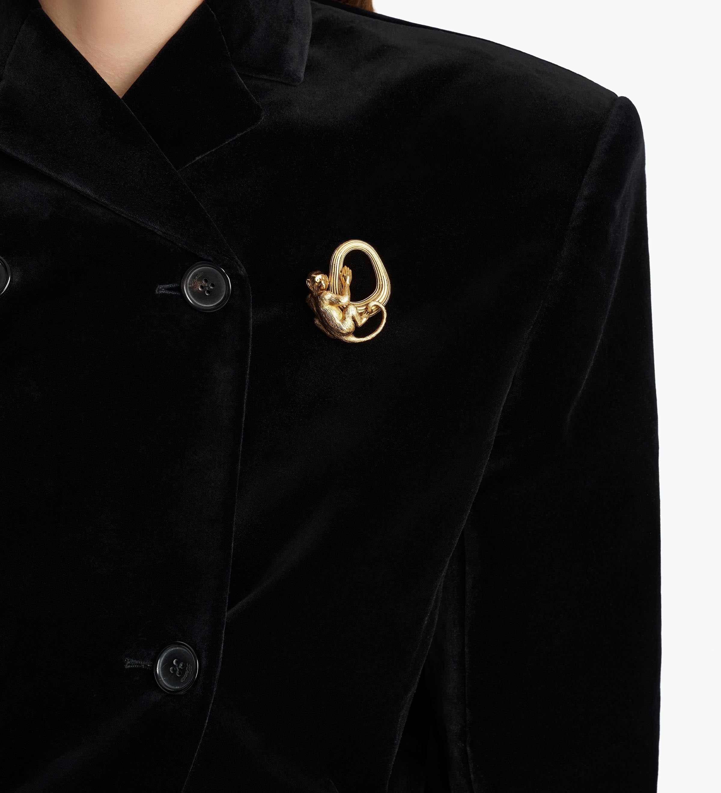 Khaite - Monkey Brooch in Antique Gold
