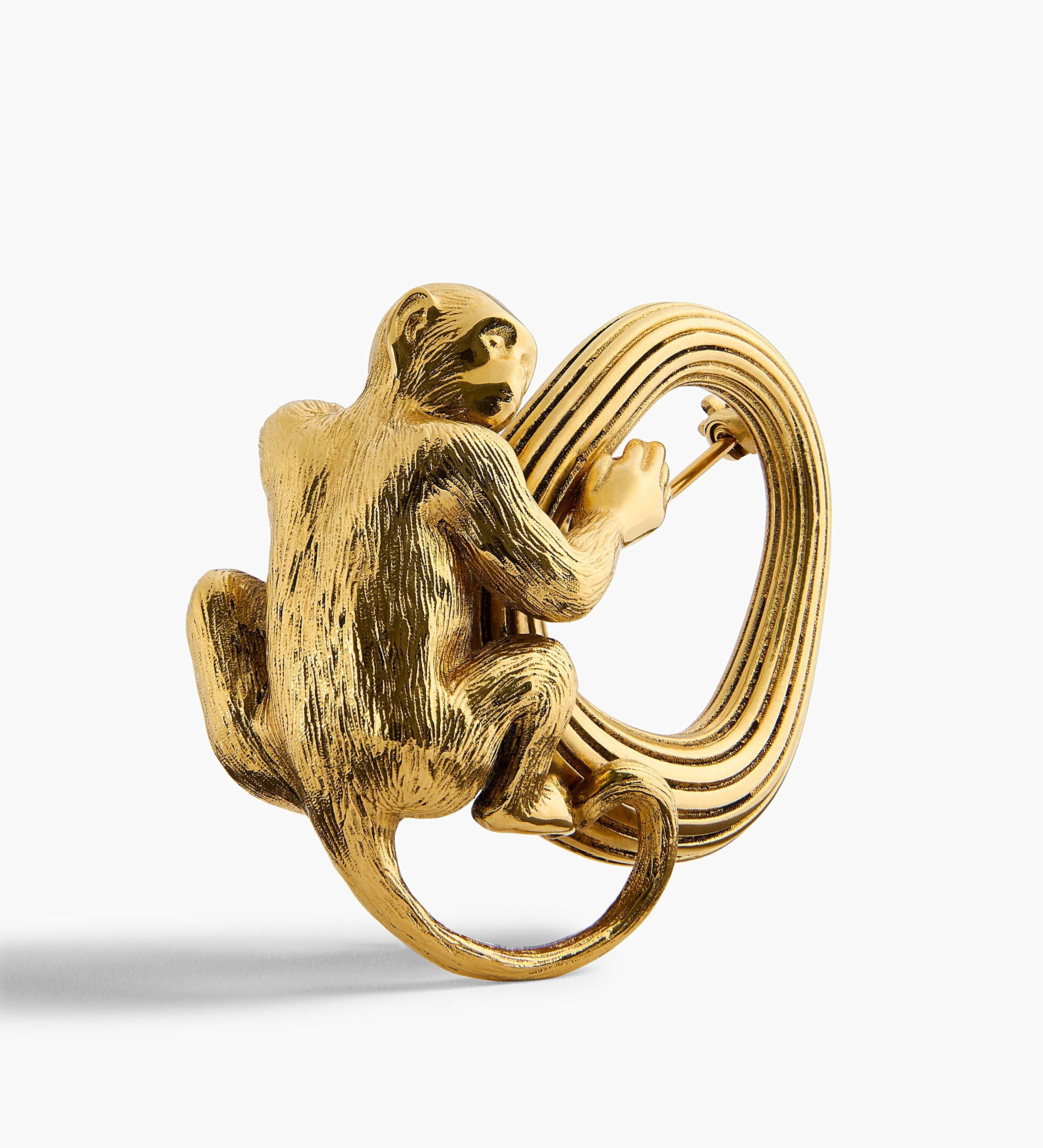 Khaite - Monkey Brooch in Antique Gold