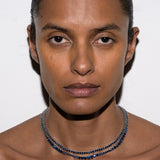 Dorsey - MOSS RIVIÈRE NECKLACE IN 3MM SLATE BLUE MOISSANITE