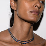 Dorsey - MOSS RIVIÈRE NECKLACE IN 3MM SLATE BLUE MOISSANITE