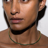 Dorsey - MOSS RIVIÈRE NECKLACE IN 3MM LAB EMERALD