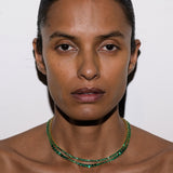 Dorsey - MOSS RIVIÈRE NECKLACE IN 3MM LAB EMERALD
