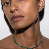 Dorsey - MOSS RIVIÈRE NECKLACE IN 3MM LAB EMERALD