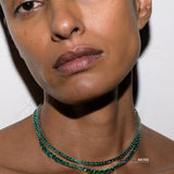 Dorsey - MOSS RIVIÈRE NECKLACE IN 3MM LAB EMERALD