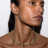 Dorsey - MOSS RIVIÈRE NECKLACE IN 3MM VIRIDIAN GREEN MOISSANITE
