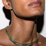 Dorsey - MOSS RIVIÈRE NECKLACE IN 3MM VIRIDIAN GREEN MOISSANITE