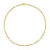 Dorsey - ENAMEL MOISSANITE NECKLACE IN MOUTARDE, 18K GOLD VERMEIL