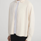FRAME - Button Down Pique Shirt -- Cream