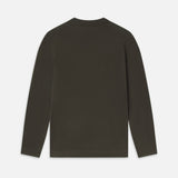 FRAME - Light Cotton Long Sleeve Tee -- Chocolate Brown