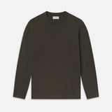 FRAME - Light Cotton Long Sleeve Tee -- Chocolate Brown
