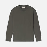 FRAME - Light Cotton Long Sleeve Tee -- Dark Grey