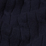 FRAME - Cable Polo Sweater -- Dark Navy