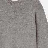 FRAME - Suede Patch Sweater -- Heather Grey
