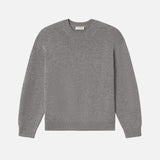 FRAME - Suede Patch Sweater -- Heather Grey