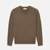 FRAME - Brushed Cashmere V-neck Sweater -- Light Taupe