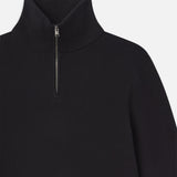 FRAME - Zip Up Wool Sweater -- Black
