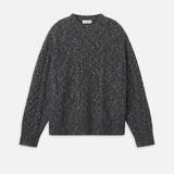 FRAME - Chunky Cable Sweater -- Grey Melange