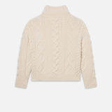 FRAME - Chunky Cable Half Zip -- Cream