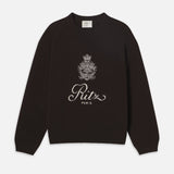 FRAME - Ritz Unisex Cashmere Sweater -- Brown