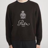FRAME - Ritz Unisex Cashmere Sweater -- Brown