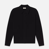 FRAME - Cashmere Shirt Sweater -- Black