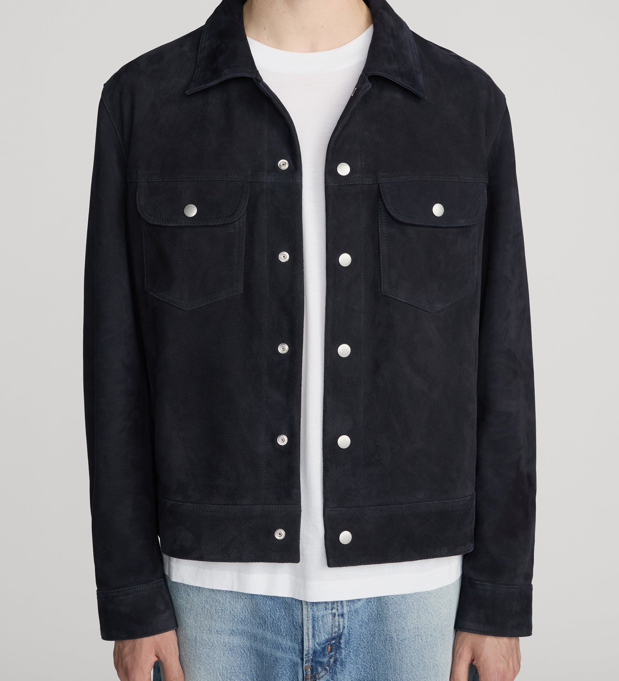 FRAME - Suede Trucker Jacket