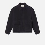 FRAME - Suede Blouson -- Dark Navy