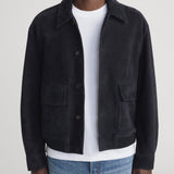 FRAME - Suede Blouson -- Dark Navy
