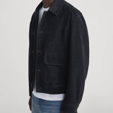 FRAME - Suede Blouson -- Dark Navy