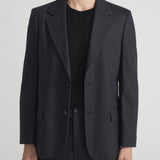 FRAME - Single Breasted Blazer -- Dark Charcoal