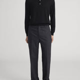 FRAME - Straight Leg Trousers -- Dark Charcoal