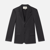FRAME - Single Breasted Blazer -- Dark Charcoal